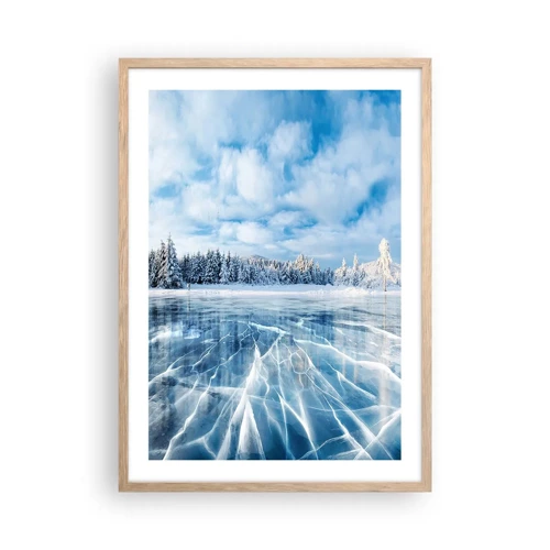 Poster in light oak frame - Dazling and Crystalline View - 50x70 cm