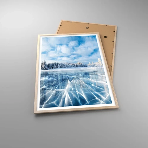 Poster in light oak frame - Dazling and Crystalline View - 61x91 cm