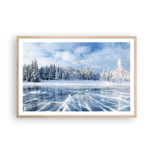 Poster in light oak frame - Dazling and Crystalline View - 91x61 cm