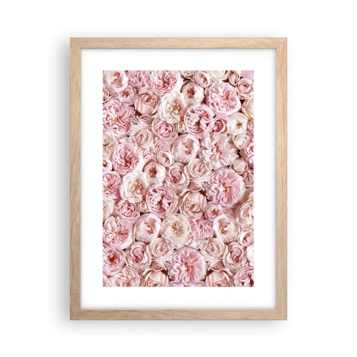 Poster in light oak frame - Decked with Roses - 30x40 cm