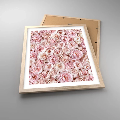 Poster in light oak frame - Decked with Roses - 40x50 cm