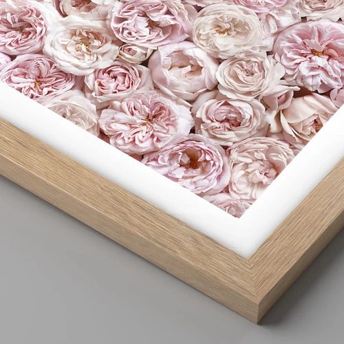 Poster in light oak frame - Decked with Roses - 70x50 cm