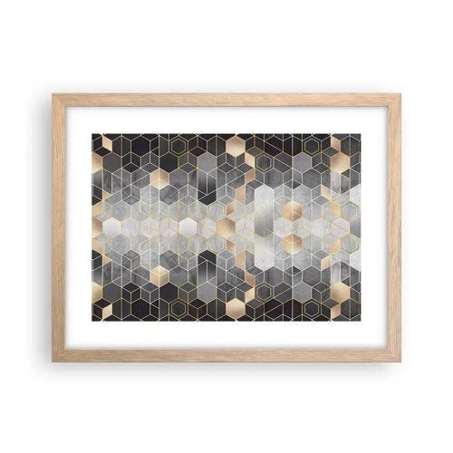 Poster in light oak frame - Diamond Composition - 40x30 cm