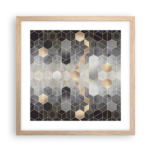 Poster in light oak frame - Diamond Composition - 40x40 cm