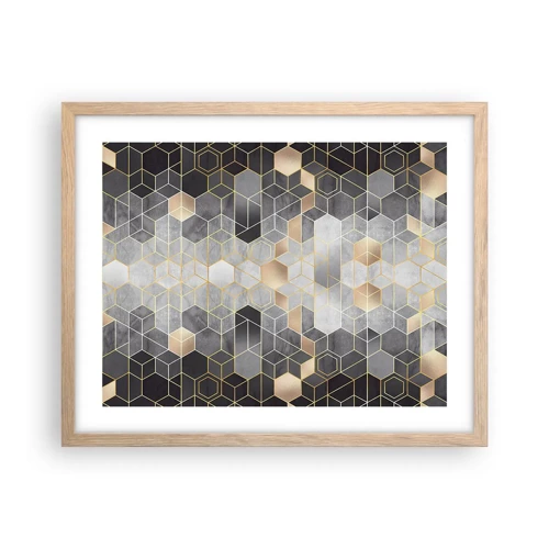 Poster in light oak frame - Diamond Composition - 50x40 cm