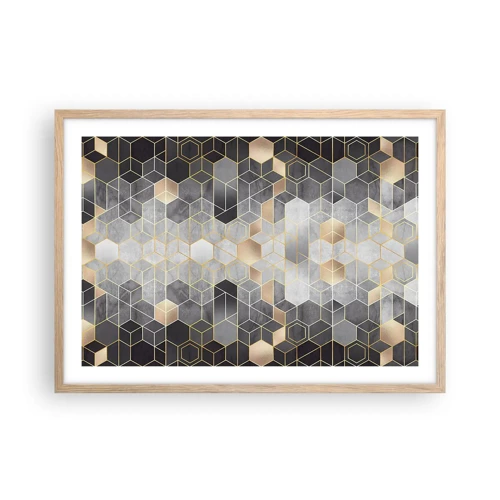 Poster in light oak frame - Diamond Composition - 70x50 cm