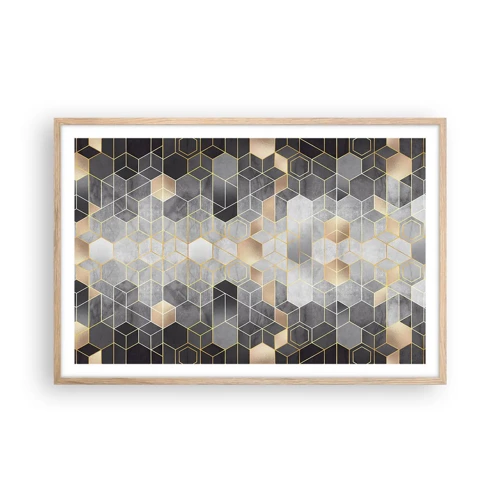 Poster in light oak frame - Diamond Composition - 91x61 cm