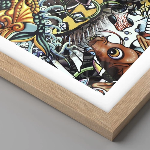 Poster in light oak frame - Dream of a Tattoo Artist - 70x50 cm