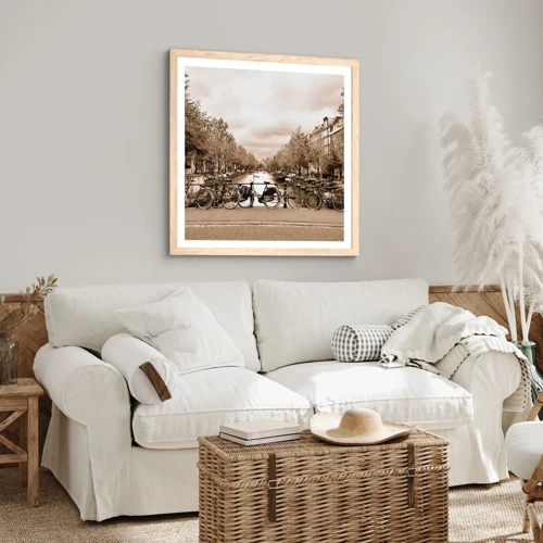 Poster in light oak frame - Dutch Atmosphere - 30x30 cm