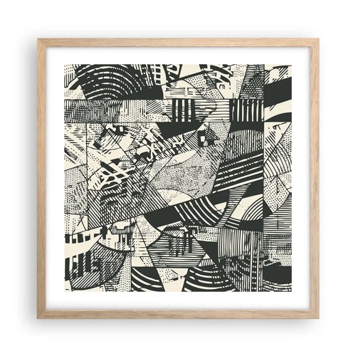 Poster in light oak frame - Dynamics of Contemporaneity - 50x50 cm