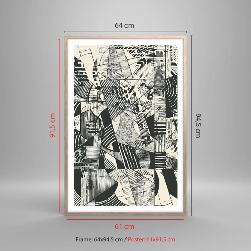 Poster in light oak frame - Dynamics of Contemporaneity - 61x91 cm