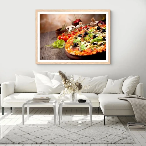 Poster in light oak frame - Earthly Ingredients - 100x70 cm