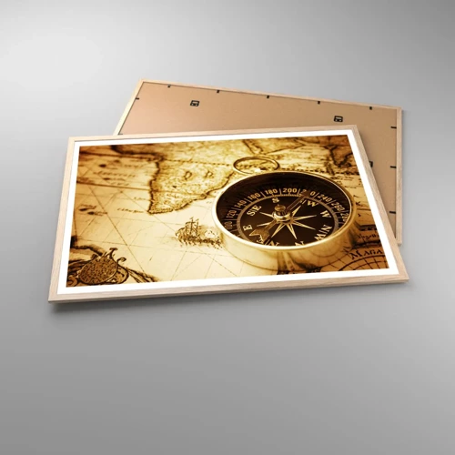 Poster in light oak frame - East or West? - 91x61 cm