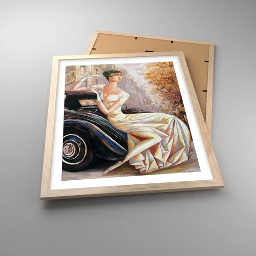 Poster in light oak frame - Elegance - Retro Style - 40x50 cm