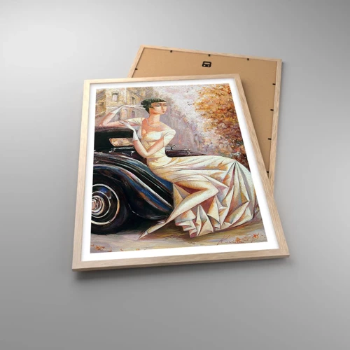 Poster in light oak frame - Elegance - Retro Style - 50x70 cm