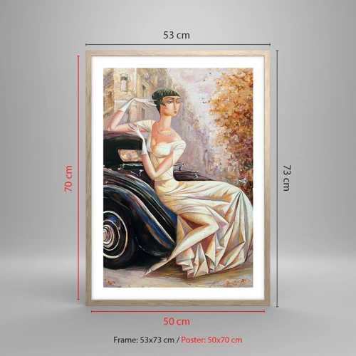 Poster in light oak frame - Elegance - Retro Style - 50x70 cm