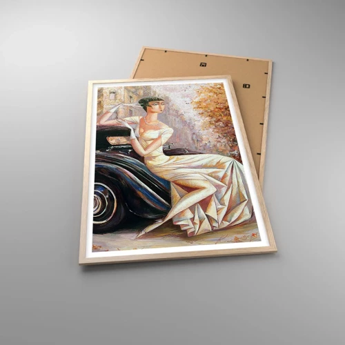 Poster in light oak frame - Elegance - Retro Style - 61x91 cm