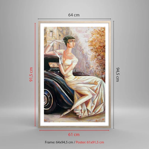 Poster in light oak frame - Elegance - Retro Style - 61x91 cm