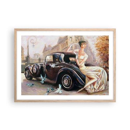 Poster in light oak frame - Elegance - Retro Style - 70x50 cm