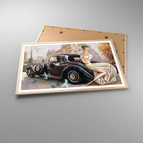 Poster in light oak frame - Elegance - Retro Style - 91x61 cm