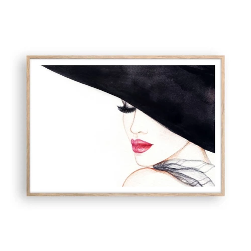 Poster in light oak frame - Elegance and Sensuality - 100x70 cm