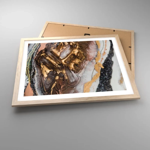 Poster in light oak frame - Element of the Earth - 50x40 cm