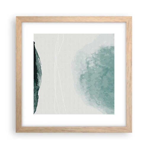 Poster in light oak frame - Encounter With Fog - 30x30 cm