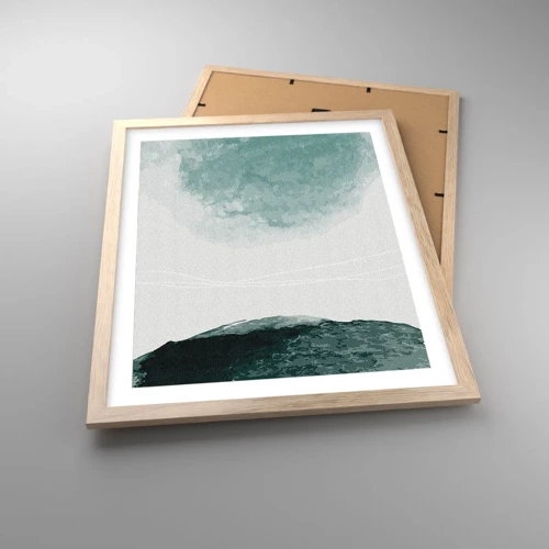 Poster in light oak frame - Encounter With Fog - 40x50 cm