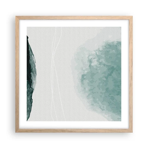 Poster in light oak frame - Encounter With Fog - 50x50 cm