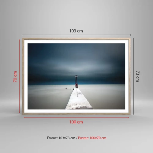 Poster in light oak frame - Encounter with Infinity - 100x70 cm