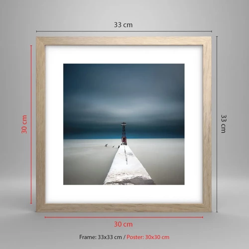 Poster in light oak frame - Encounter with Infinity - 30x30 cm