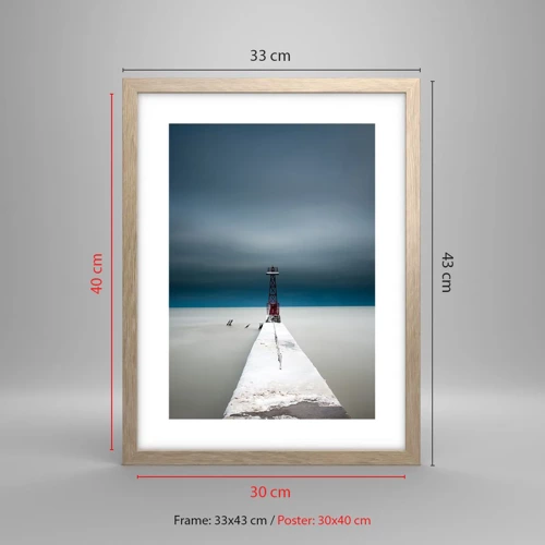 Poster in light oak frame - Encounter with Infinity - 30x40 cm