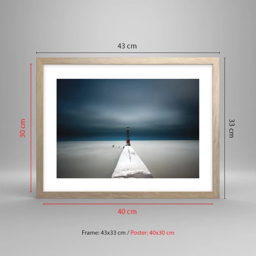 Poster in light oak frame - Encounter with Infinity - 40x30 cm