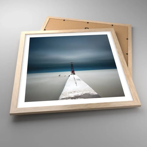 Poster in light oak frame - Encounter with Infinity - 40x40 cm