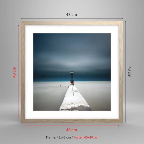 Poster in light oak frame - Encounter with Infinity - 40x40 cm