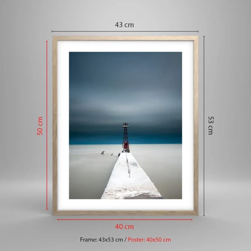 Poster in light oak frame - Encounter with Infinity - 40x50 cm