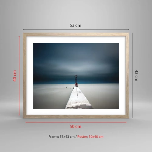 Poster in light oak frame - Encounter with Infinity - 50x40 cm