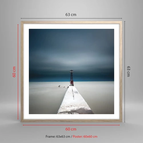 Poster in light oak frame - Encounter with Infinity - 60x60 cm