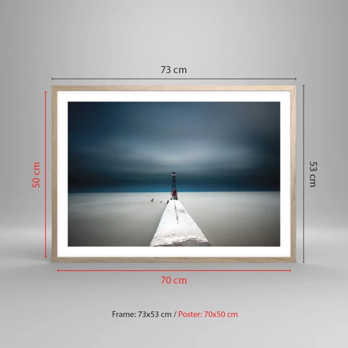 Poster in light oak frame - Encounter with Infinity - 70x50 cm