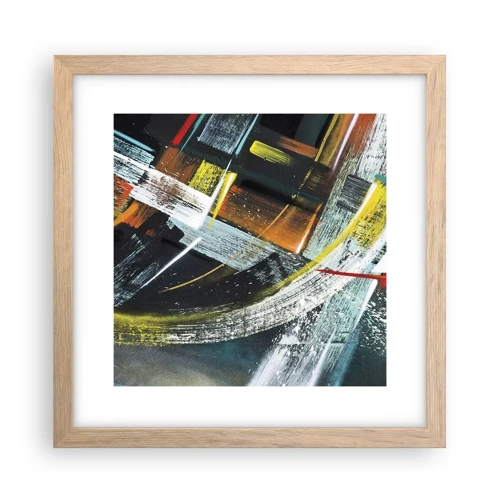 Poster in light oak frame - Energy of Movement - 30x30 cm