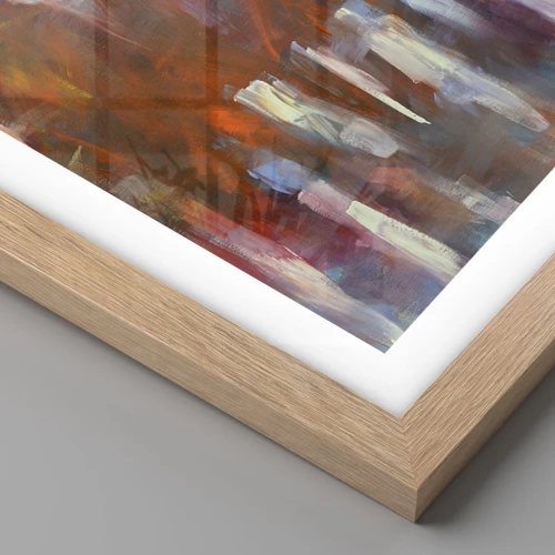 Poster in light oak frame - Equal in Rain and Fog - 70x100 cm