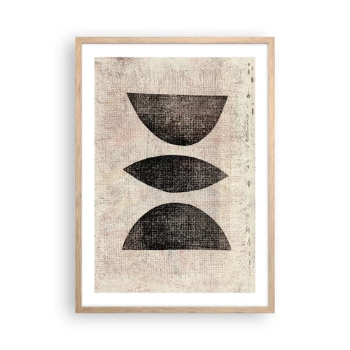 Poster in light oak frame - Ethnic Abstraction - 50x70 cm