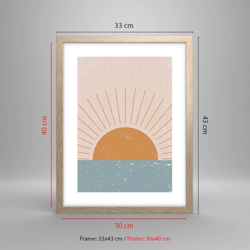 Poster in light oak frame - Everyday Miracle - 30x40 cm