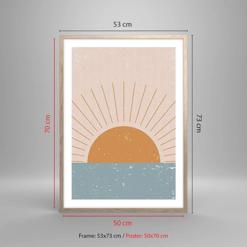 Poster in light oak frame - Everyday Miracle - 50x70 cm