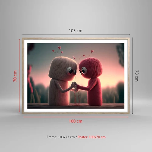 Poster in light oak frame - Everyone Is Allowed to Love - 100x70 cm