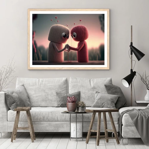 Poster in light oak frame - Everyone Is Allowed to Love - 100x70 cm