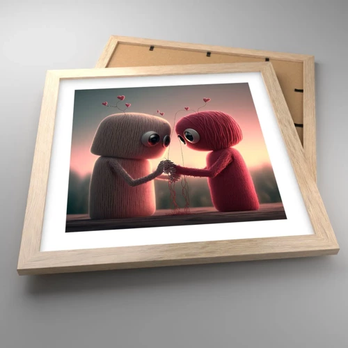Poster in light oak frame - Everyone Is Allowed to Love - 30x30 cm