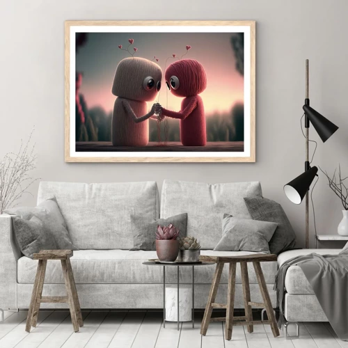 Poster in light oak frame - Everyone Is Allowed to Love - 50x40 cm