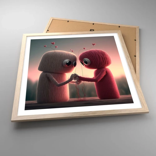 Poster in light oak frame - Everyone Is Allowed to Love - 50x50 cm