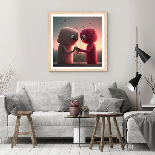 Poster in light oak frame - Everyone Is Allowed to Love - 60x60 cm